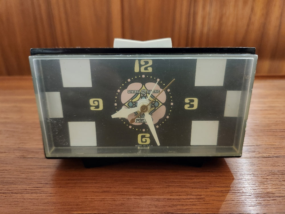 1970s General Electric Alarm Clock Designed by Peter Max. Made in the US- Cook Street Vintage