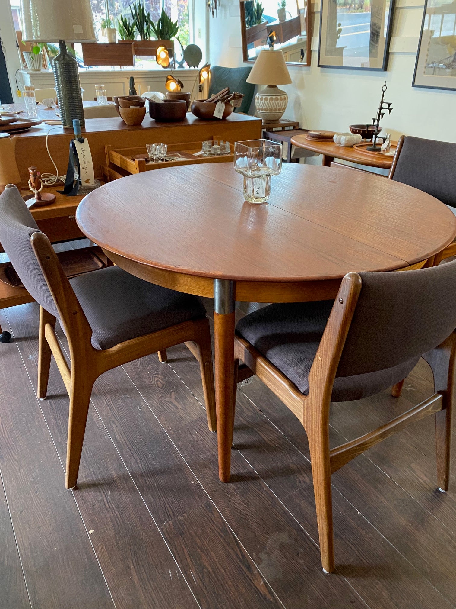 Dyrlund Teak Dining Table with Extending Leaves - Main Image
