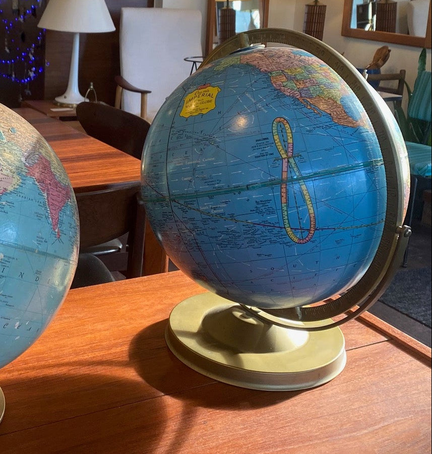 Mid-century Crams Imperial 12" Rotating Globe – Cook Street Vintage