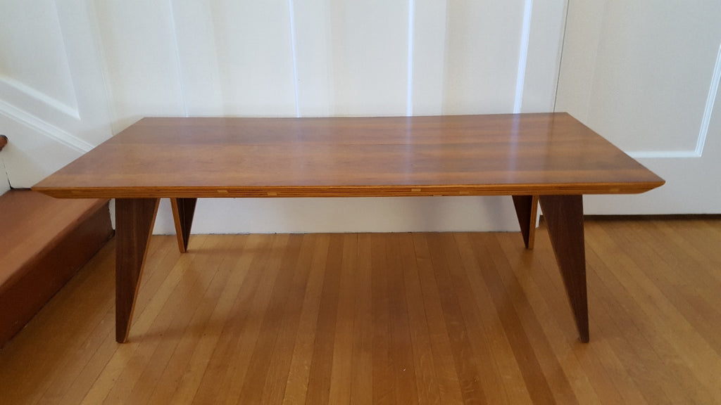 Reclaimed Rosewood coffee table with wedge edge- Cook Street Vintage