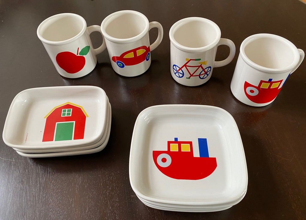 Pfaltzgraff Children's Boat Plates/Dishes by Marimekko for American Airlines- Cook Street Vintage