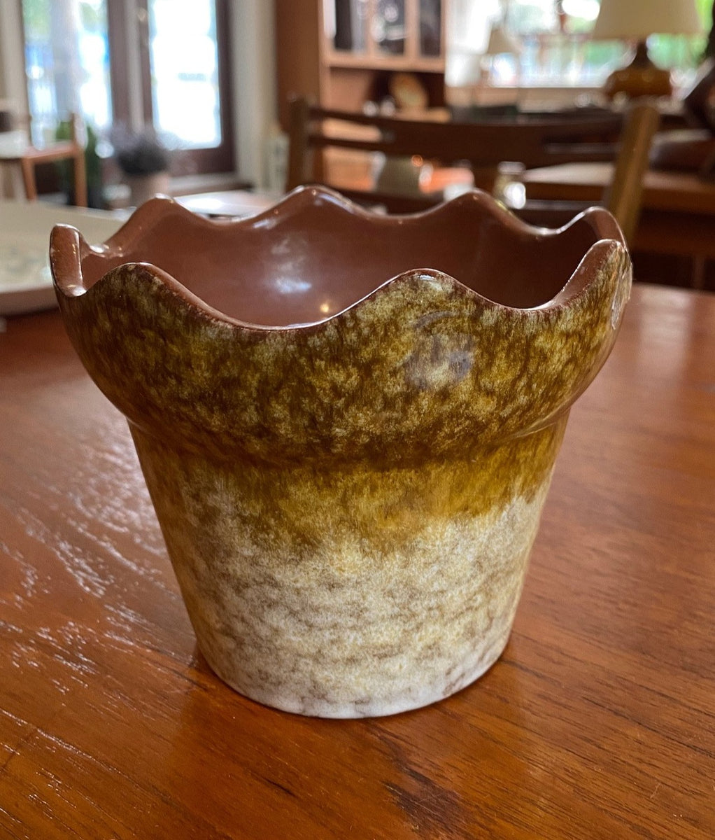 Glazed MCM Flower Pot Made in West Germany Cook Street Vintage