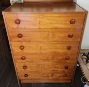 Danish Teak 6 Drawer Dresser