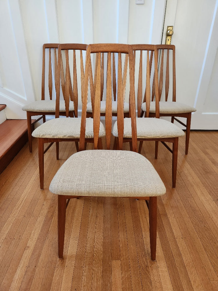 Gorgeous teak dining chairs designed by Niles Koefed for Koefeds Hornet. Made in Denmark- Cook Street Vintage