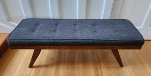 MCM Style Upholstered Bench