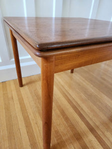 Small Teak Draw Leaf Dining Table