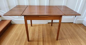 Small Teak Draw Leaf Dining Table