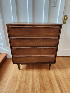 Four Drawer Vintage Walnut Dresser