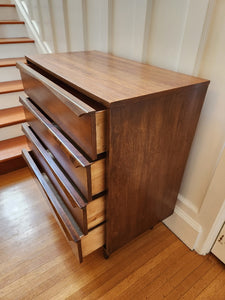 Four Drawer Vintage Walnut Dresser
