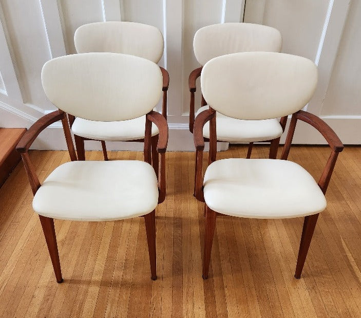 Set of 4 Teak Arm Chairs