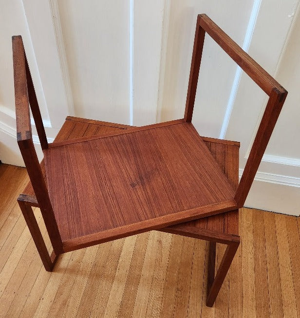 Pair of Teak Nesting Tables
