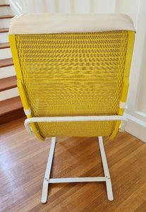Yellow Wicker Patio Lounger by Lloyd