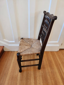 Antique Rush Seated Dining Chairs