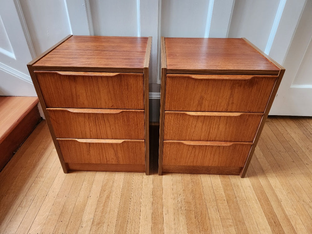 Pair of Steen Teak Bedside Tables - Cook Street Vintage