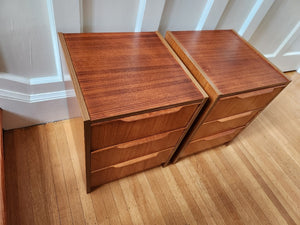 Top of Pair of Steen Teak Bedside Tables. Made in Denamrk - Cook Street Vintage