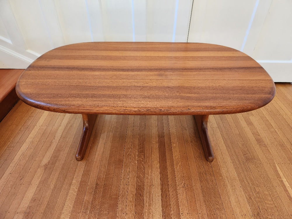 Gorgeous refinished 1960s solid teak coffee table by Glostrup- Cook Street Vintage