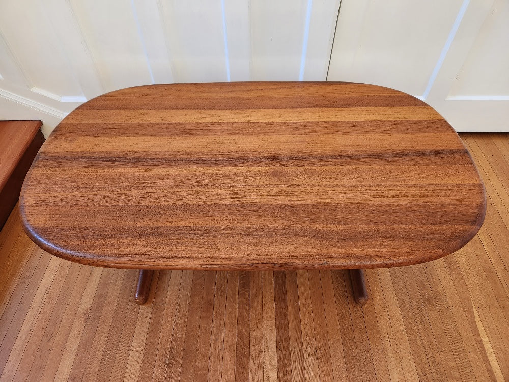 Gorgeous refinished 1960s solid teak coffee table by Glostrup- Cook Street Vintage