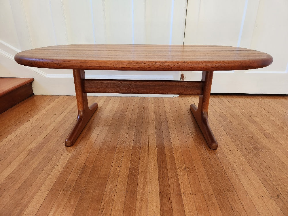 Gorgeous refinished 1960s solid teak coffee table by Glostrup- Cook Street Vintage