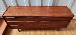 Teak 6 Drawer Dresser