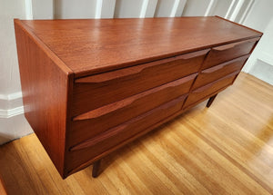 Teak 6 Drawer Dresser