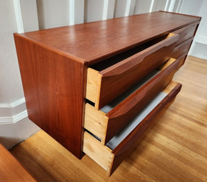 Teak 6 Drawer Dresser
