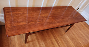 Two-Tier Danish Teak and Cane Coffee Table by Trioh