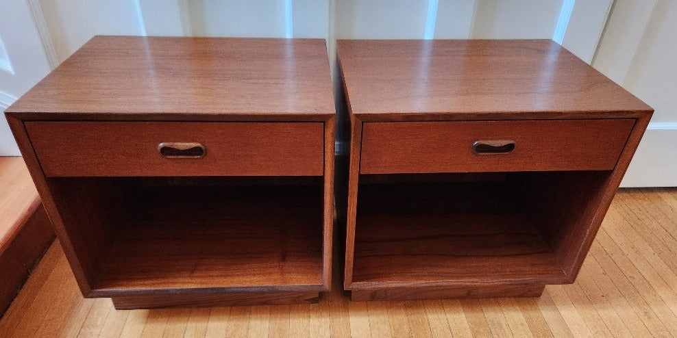 Pair of Teak Night Stands by Punch Designs