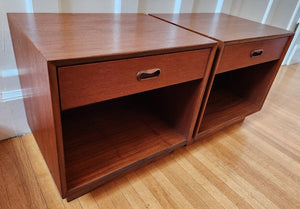 Pair of Teak Night Stands by Punch Designs