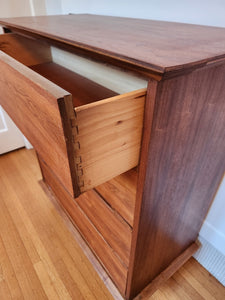 4 Drawer MCM Walnut Highboy Dresser - Drawer detail