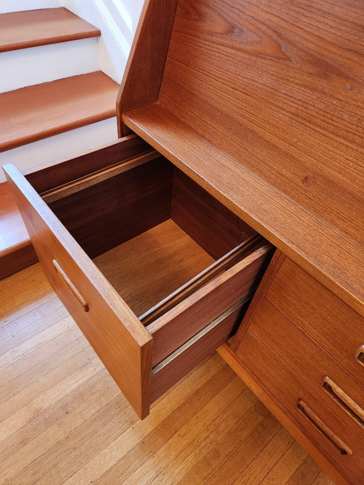 Danish Teak Secretary Desk by Dyrlund