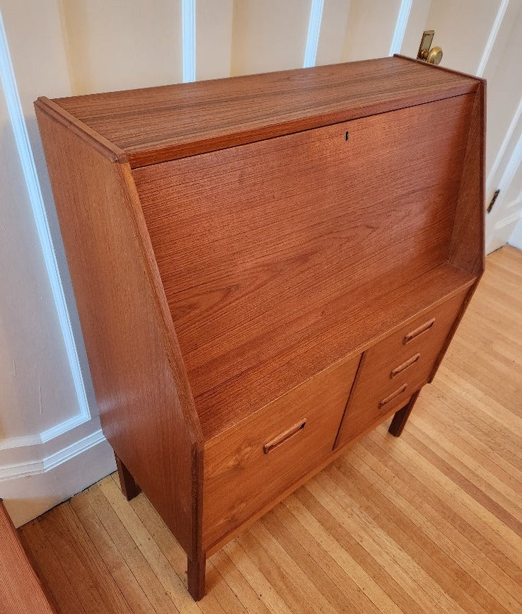 Danish Teak Secretary Desk by Dyrlund