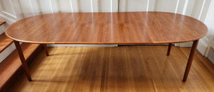 MCM Teak Oval Dining Table - expanded