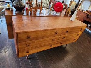 Teak Mobican 6 Drawer Dresser
