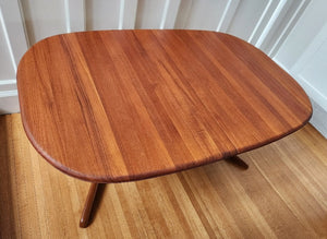 Solid Teak MCM Pedestal Dining Table