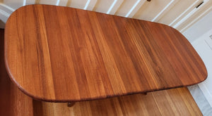 Solid Teak MCM Pedestal Dining Table