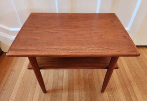Teak 2-tier End Table - top