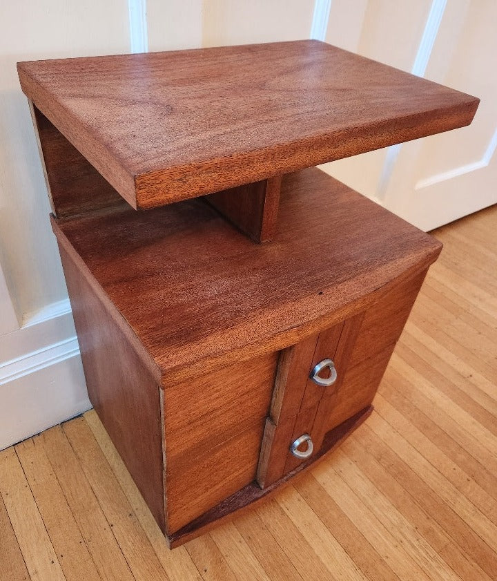 Two Level Mahogany Side Table