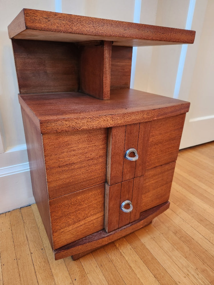 Two Level Mahogany Side Table