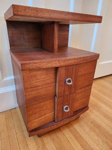 Two Level Mahogany Side Table