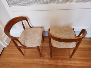 Set of 2 1960s Teak Chairs by Johannes Andersen
