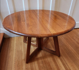 Solid Teak MCM Dining Table without leaf