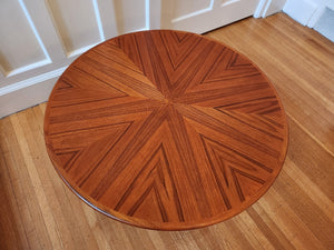 Round Teak Starburst Coffee Table