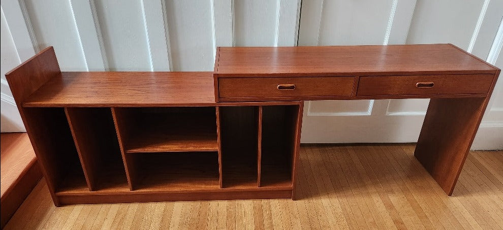 Expandable Teak Entertainment Unit - expanded