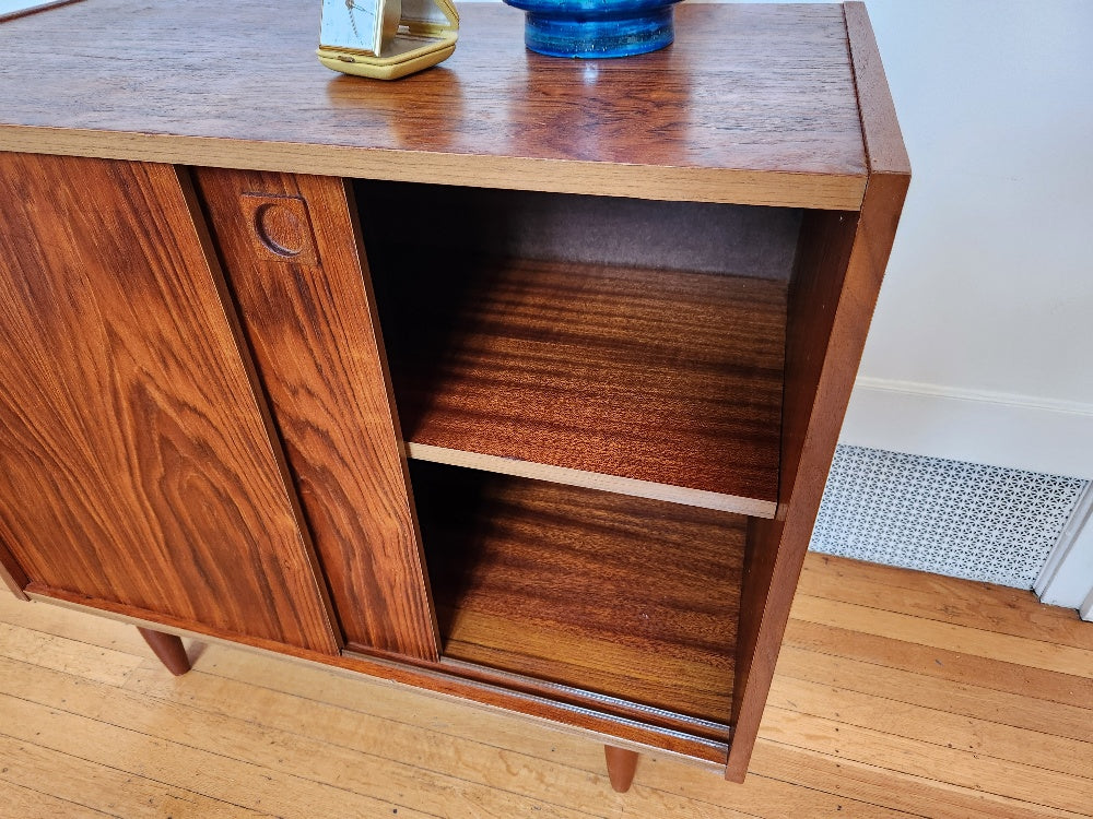 Teak Sliding Door Cabinet