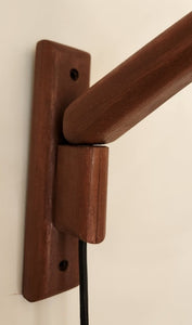 Swing Arm Lamp with Amber Glass Shade
