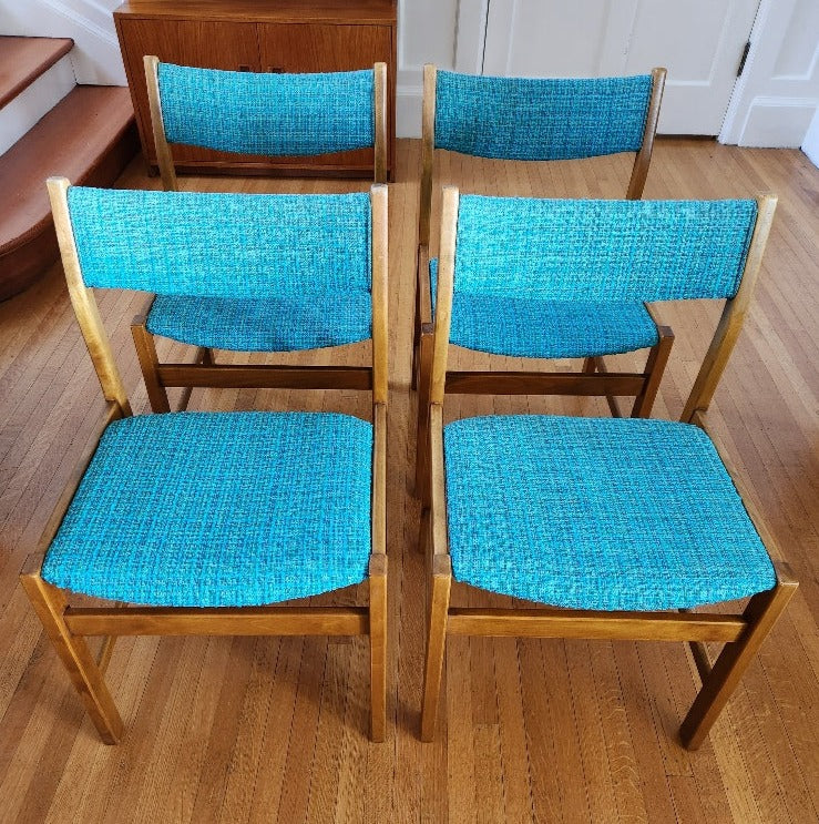 Tweed MCM Dining Chairs - Cook Street Vintage