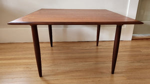 Square Teak Coffee Table - side -  Cook Street Vintage