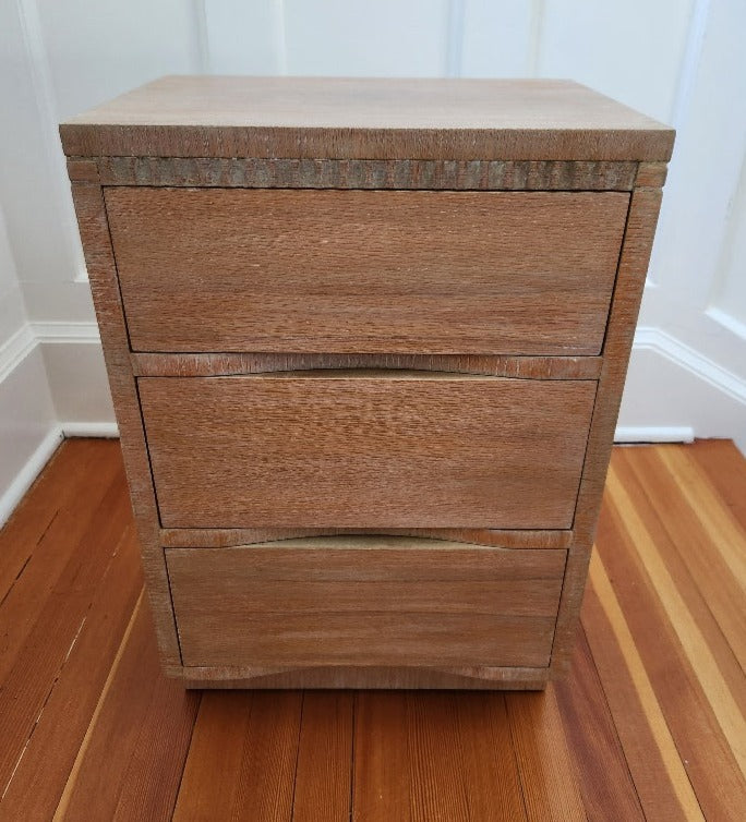 3 -Drawer Bedside Table - Cook Street Vintage
