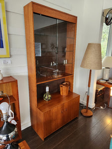 Tall Teak China Cabinet