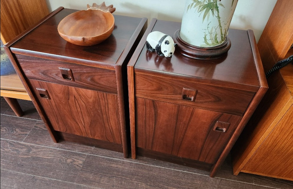Rosewood Night Tables - Cook Street Vintage